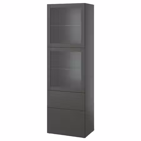 BESTÅ Комбинация д/хранения+стекл дверц