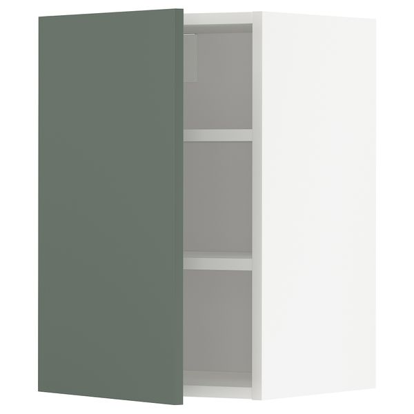 Навесной шкаф с полками, белый, Bodarp серо-зеленый, 40x60 см IKEA METOD МЕТОД 294.546.89 - фото 1