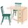 NORDEN / HÖGVED ХЁГВЕД Стол и 2 стула - береза/зеленый 26/89/152 см
