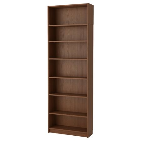 Стеллаж, коричневый ясеневый шпон 80x28x237 см IKEA BILLY БИЛЛИ 492.440.06