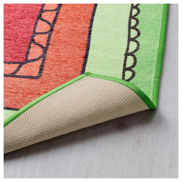 Ковер ВЭНСКАПЛИГ, темно-красный, зеленый (133x133 см) - фото 2