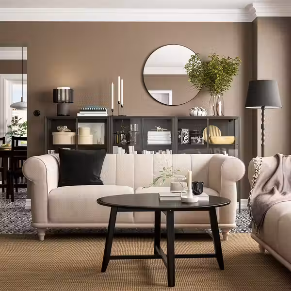 VISKAFORS 2-местный диван - Lejde светло-бежевый/береза - фото 2