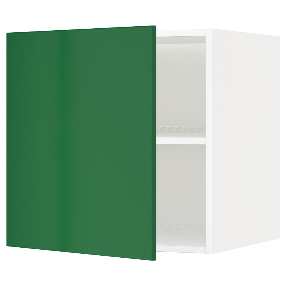 Верхний шкаф на холодильник, морозильник МЕТОД, белый, Флэди зеленый - схема-чертеж с размерами