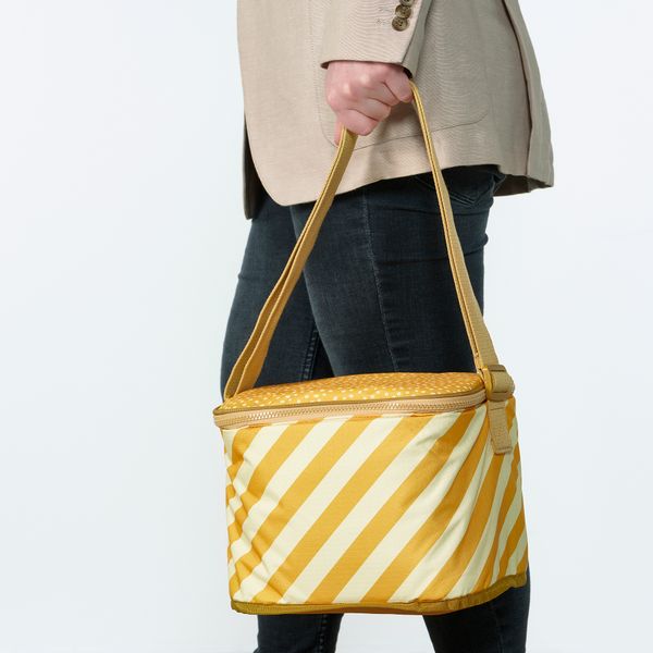 Сумка-холодильник, 26x19x19 см, в полоску,ярко-желтый IKEA SOMMARFLOX 605.492.80 - фото 5