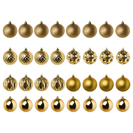 Украшение, шар ВИНТЕР 2018, золотой (8 см)