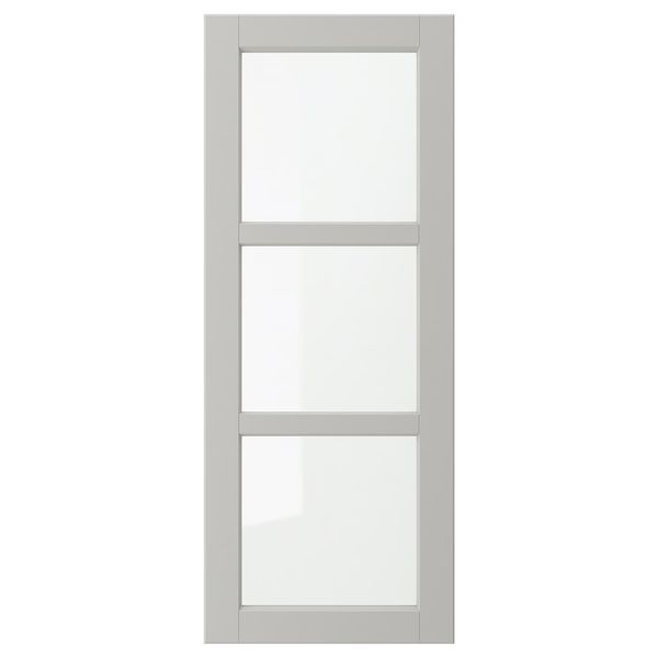 LERHYTTAN Стеклянная дверь - светло-серый 40x100 см - фото 1