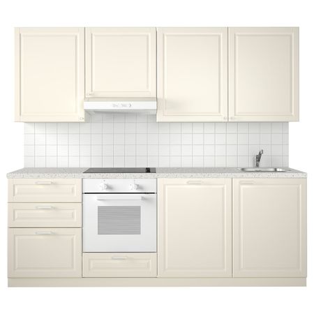Кухня, белый/Будбин белый с оттенком 240x60x228 см IKEA METOD МЕТОД 193.933.71