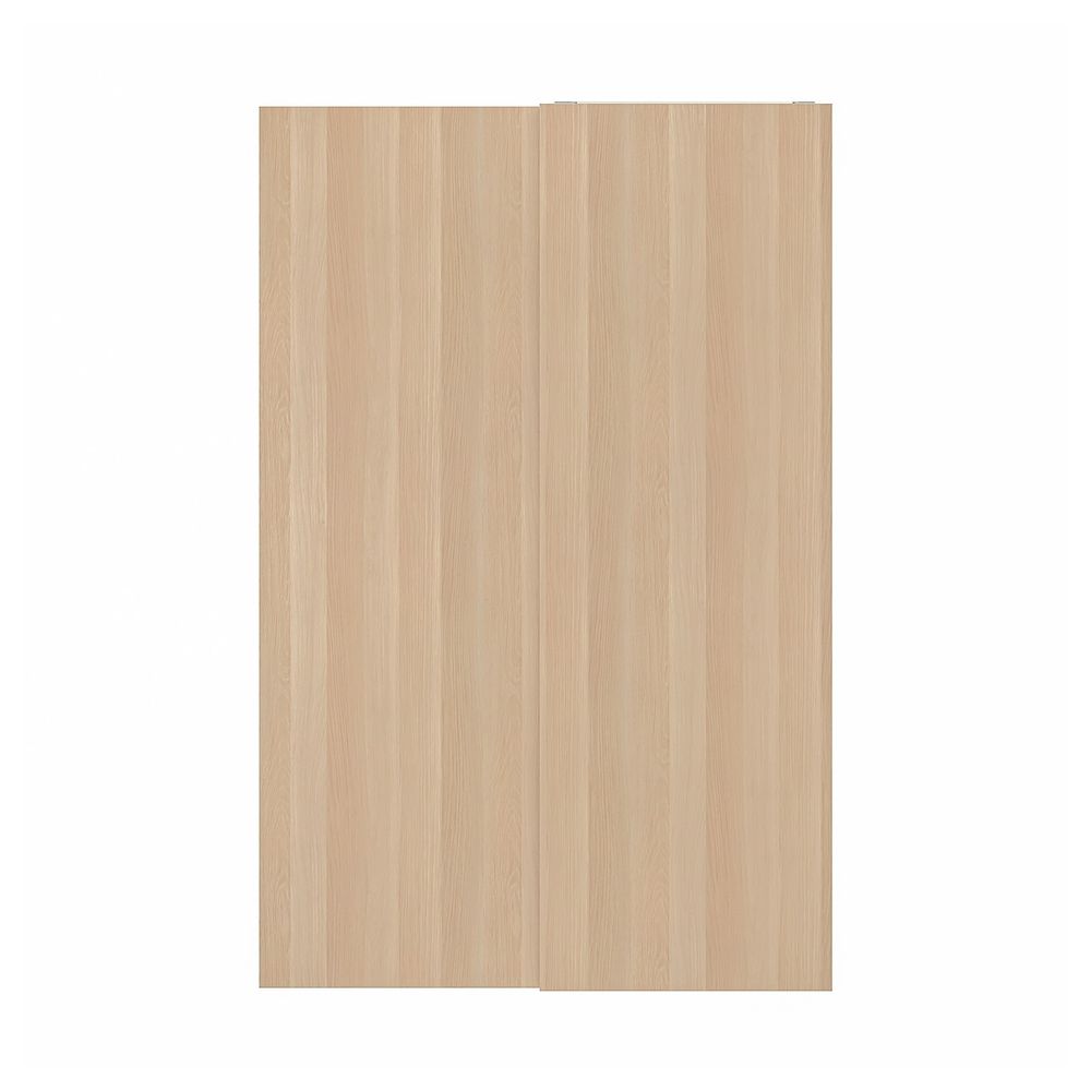 Пара раздвижных дверей, под беленый дуб 150x236 см IKEA HASVIK ХАСВИК 692.974.09 - фото 1