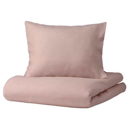 Пододеяльник и 2 наволочки, 240x220, 50x60 см, светло-розовый IKEA DYTÅG ДЮТОГ 905.188.47