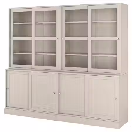 HAVSTA Комбинация с раздвижными дверьми - серо-бежевый 242x47x212 см