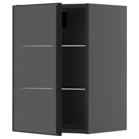 METOD Навесной шкаф/полки/стеклян дверца