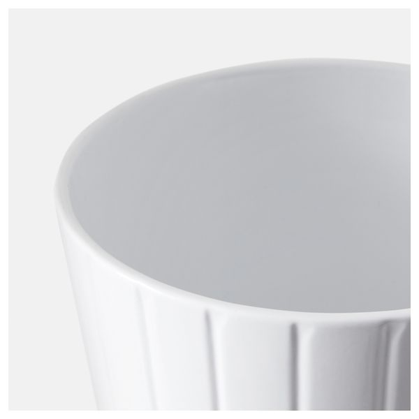 Кашпо КАРДЕМУММА, белый, различные орнаменты - схема-чертеж с размерами