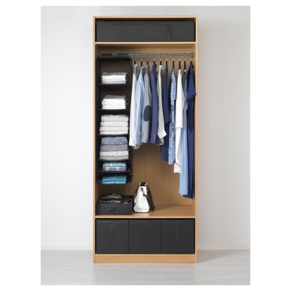 Гардероб ПАКС, под дуб, Нексус дубовый шпон (100x60x236 см) - схема-чертеж с размерами