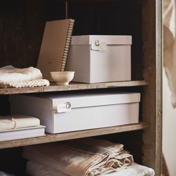 Коробка с крышкой, белый, 18x25x15 см IKEA TJENA ТЬЕНА 103.954.21 - фото 3