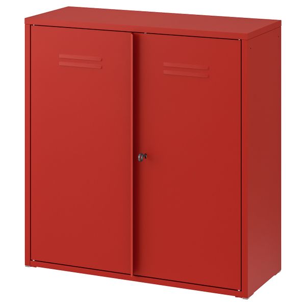 Шкаф с дверями, красный 80x83 см IKEA IVAR ИВАР 104.503.80 - фото 1