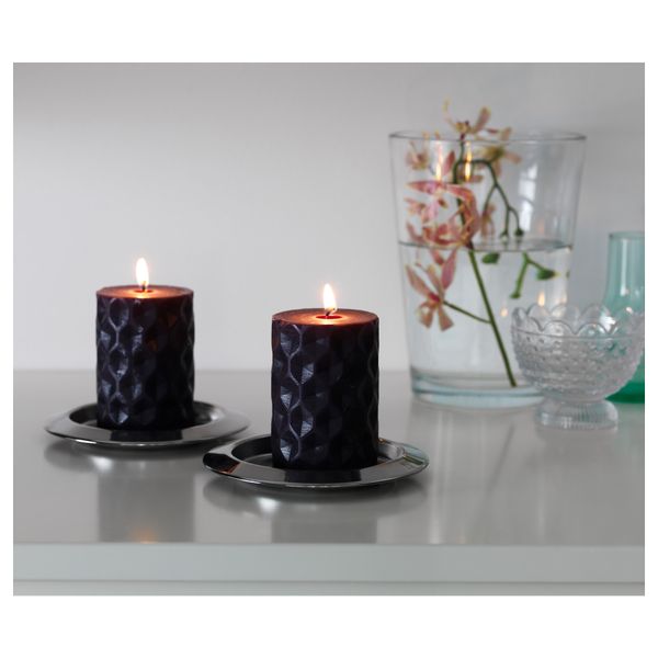 Формовая свеча, ароматическая РУТИН, розы серый, серый (10 см) - фото 2