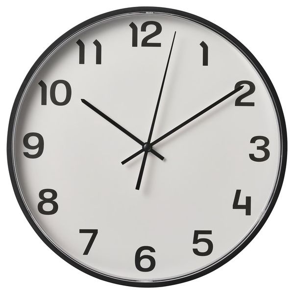 PLUTTIS ПЛУТТИС Настенные часы - чёрный 28 см - фото 1