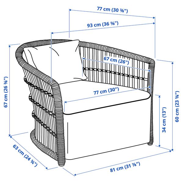 IKEA, дополнительный ракурс - схема-чертеж с размерами