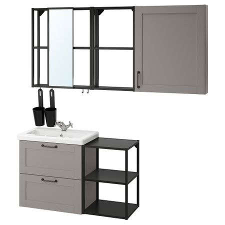 Мебель для ванной, 18 предмета, 102x43x65 cm IKEA TVÄLLEN ЛЕН ТВЭЛЛЕН, BEGIVENHET БЕГИВЕНХЕТ 894.800.01