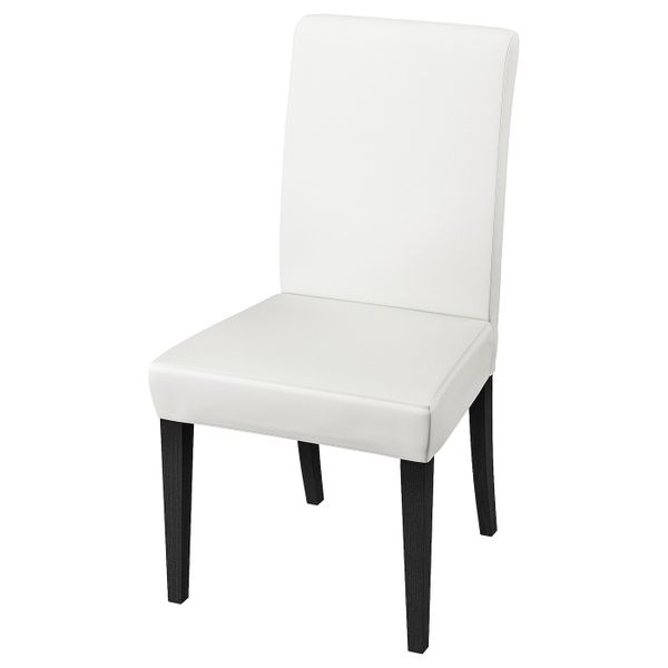 Стул, темно-коричневый, Грэсбу белый IKEA ХЕНРИКСДАЛЬ 392.271.87 - фото 1