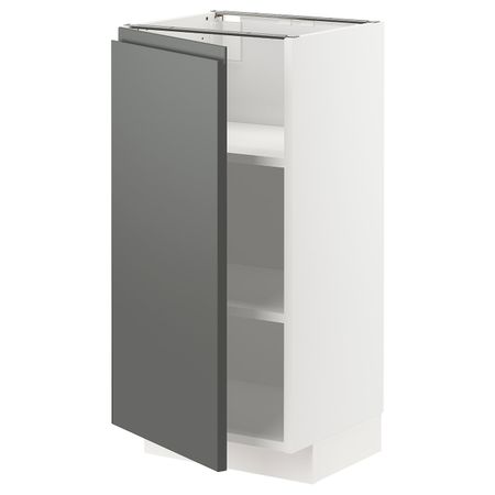 Напольный шкаф с полками, белый/Воксторп темно-серый 40x37 см IKEA METOD МЕТОД 594.463.01
