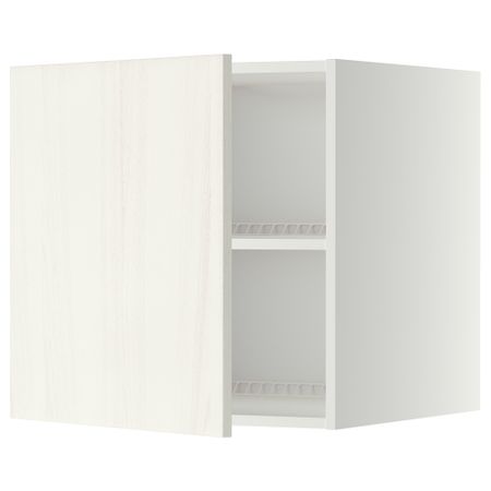 Верхний шкаф на холодильник, морозильник МЕТОД, белый, Росдаль белый