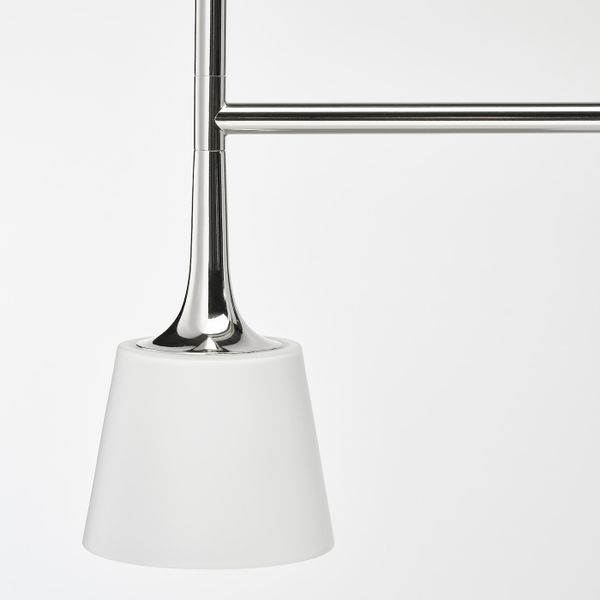 Подвесной светильник/5 светодиодов, никелированный/молочный стекло IKEA TYBBLE ТИБЛ 903.982.51 - фото 4