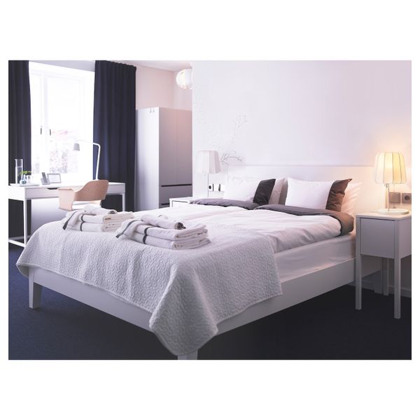 Тумба прикроватная, белый, 30x50 см IKEA НОРДЛИ 103.686.82 - фото 5