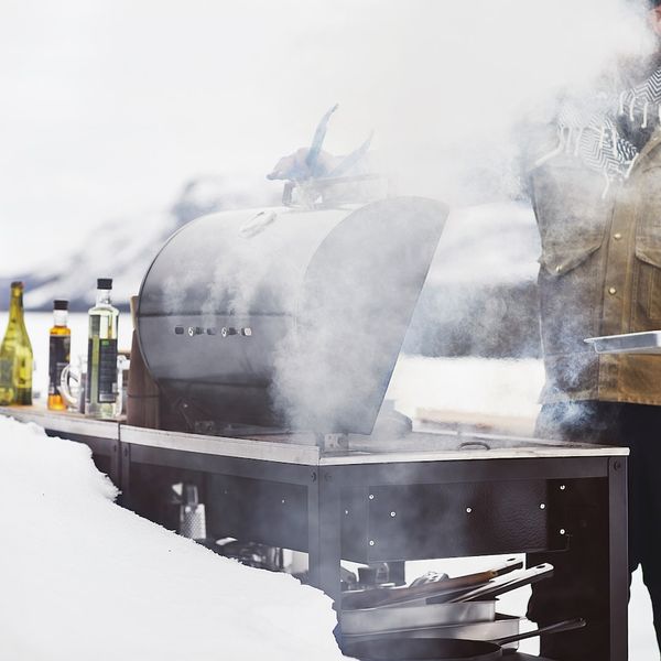 Угольный гриль, черный/нержавеющая сталь для сада 86x61 см IKEA GRILLSKÄR ГРИЛЛЬСКЭР 504.889.13 - фото 5