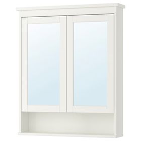 HEMNES Зеркальный шкаф с 2 дверцами - белый 83x16x98 см