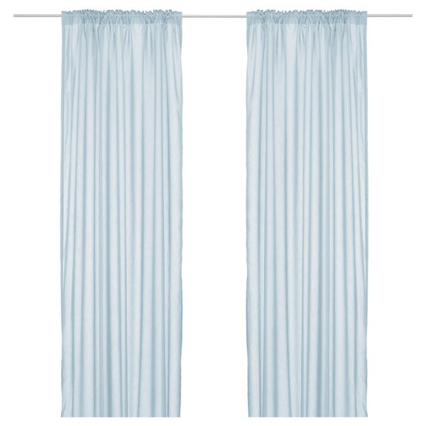 Гардины, 1 пара ВИВАН, голубой (145x300 см) - схема-чертеж с размерами