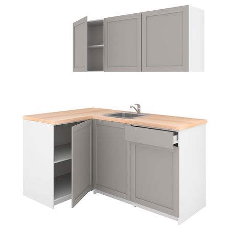 Кухня, серый 120x180x220 см IKEA KNOXHULT КНОКСХУЛЬТ 094.045.96
