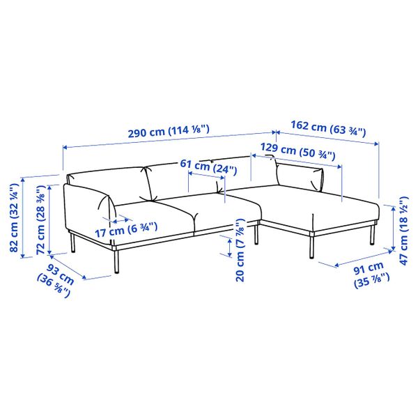 IKEA, дополнительный ракурс - схема-чертеж с размерами