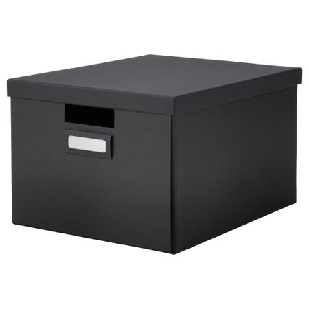 Коробка с крышкой ТЬЕНА, черный (27x35x20 см)