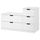 NORDLI Комод с 5 ящиками - белый 120x76 см