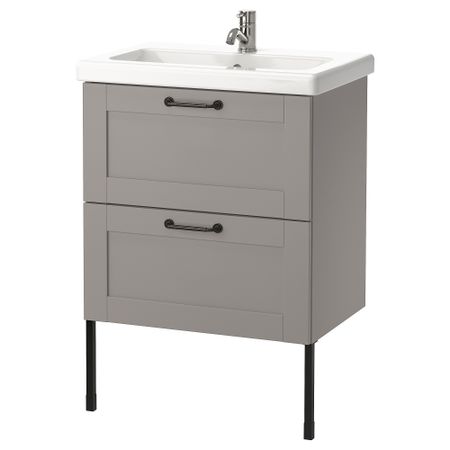 Шкаф для раковины с 2 ящиками, 64x43x87 cm IKEA TVÄLLEN ЛЕН ТВЭЛЛЕН, BEGIVENHET БЕГИВЕНХЕТ 394.800.94