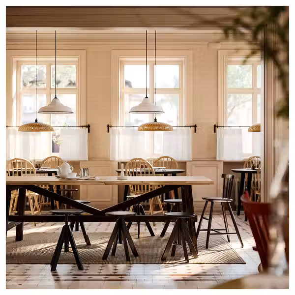 SKOGSTA Стол обеденный - акация/чёрный 235x100 см - фото 8