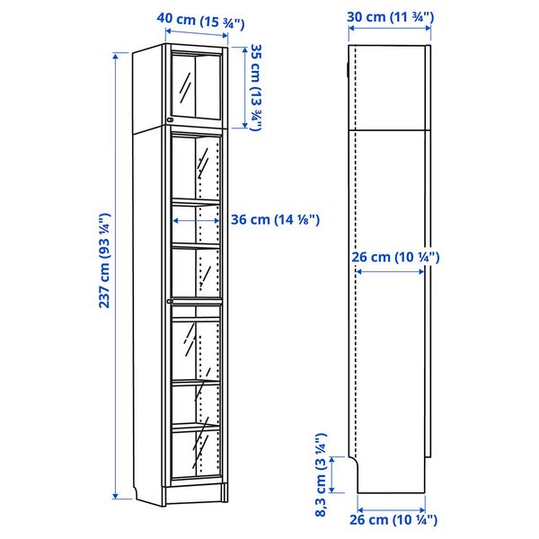 IKEA, дополнительный ракурс - схема-чертеж с размерами
