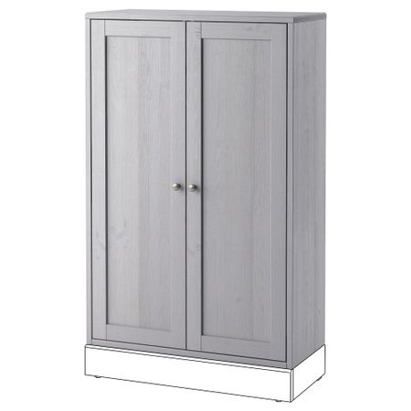 Шкаф, 81x35x123 см, серый IKEA HAVSTA ХАВСТА 704.151.95