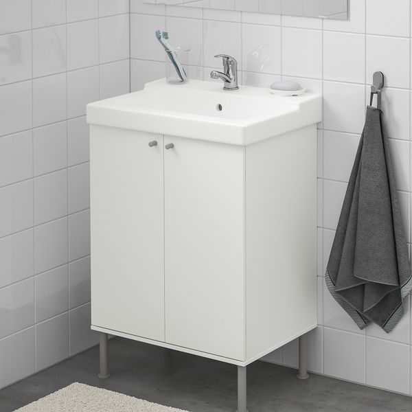 Шкаф под раковину ФУЛЛЕН / ТЭЛЛЕВИКЕН, белый (61x41x87 см) - фото 2