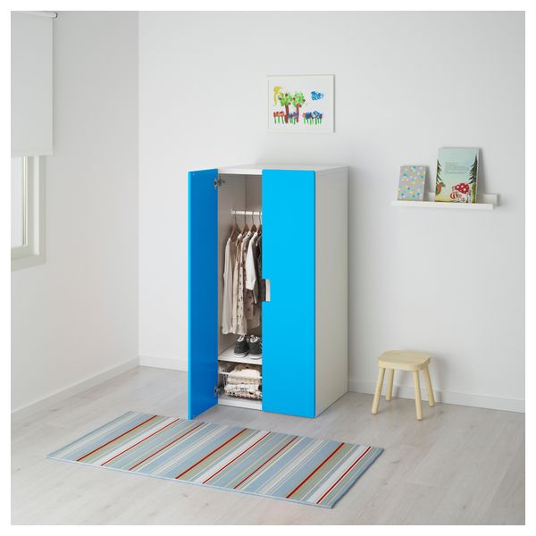 Комбинация для хранения с дверцами СТУВА, белый, синий (60x50x128 см) - фото 2