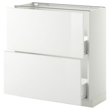 Напольный шкаф с 2 ящиками МЕТОД / ФОРВАРА, белый, Рингульт белый