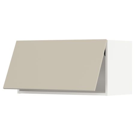 Навесной горизонтальный шкаф, белый, Havstorp бежевый, 80x40 см IKEA METOD МЕТОД 294.264.89