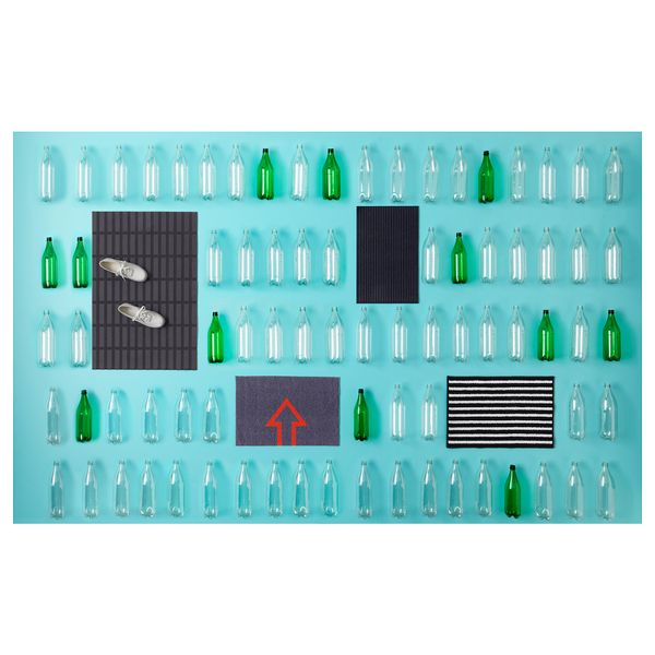 Придверный коврик, темно-синий, 35x55 см IKEA KRISTRUP КРИСТРУП 903.924.52 - схема-чертеж с размерами