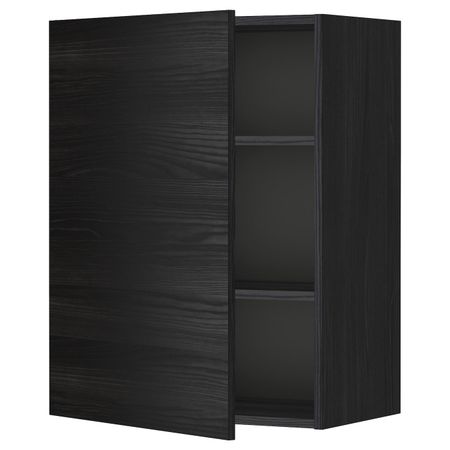 Шкаф навесной с полкой, черный, Тингсрид черный 60x80 см IKEA МЕТОД 092.322.46