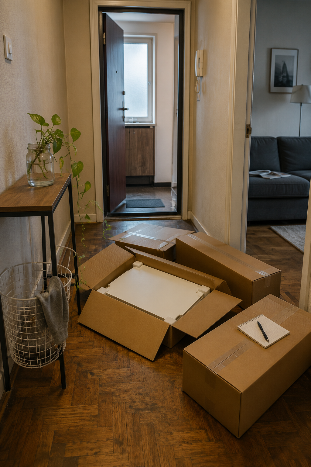 Осмотр товара покупателем при получении доставки IKEA