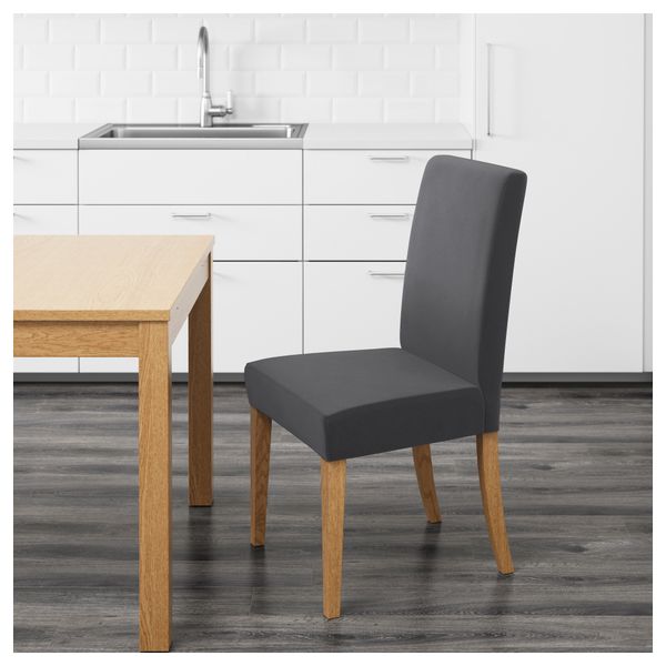 Стул ХЕНРИКСДАЛЬ, дуб, Дьюпарп темно-серый - фото 3