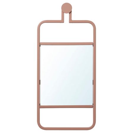 GRANVÅG Зеркало - настенное/розовый 22x48 см