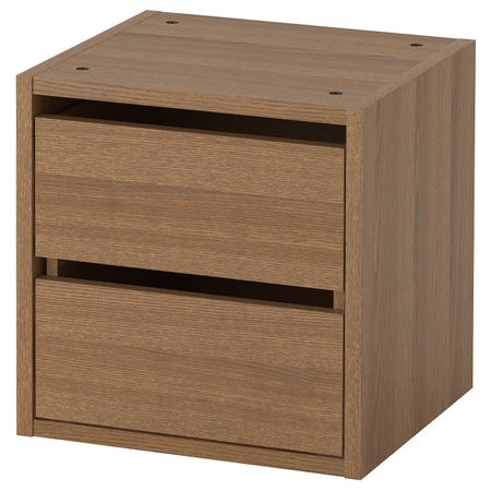 Секция ящиков, коричневый/мореный ясень 40x37x40 см IKEA VADHOLMA ВАДХОЛЬМА 303.743.28