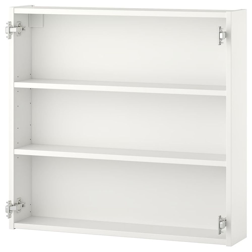 ENHET Навесной шкаф с 2 полками - белый 80x15x75 см - схема-чертеж с размерами